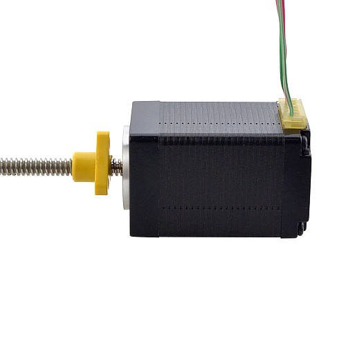 NEMA 11 External Acme Linear Stepper Motor 1.0A 46mm Stack Screw Lead 1.27mm(0.05) Lead Length 150mm - 11E18S1004FD5-150RS | StepperOnline CA