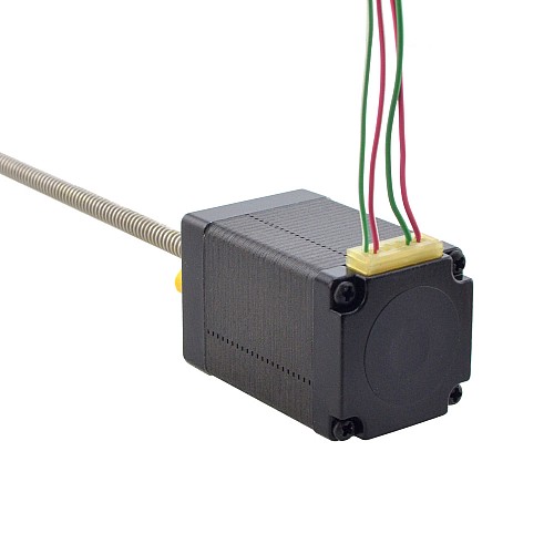 NEMA 11 External Acme Linear Stepper Motor 1.0A 46mm Stack Screw Lead 1.27mm(0.05) Lead Length 150mm - 11E18S1004FD5-150RS | StepperOnline CA