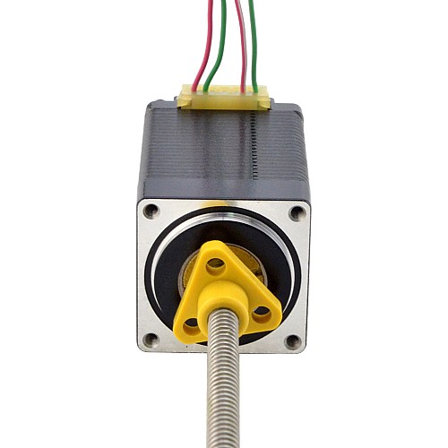 NEMA 11 External Acme Linear Stepper Motor 1.0A 46mm Stack Screw Lead 1.27mm(0.05) Lead Length 150mm - 11E18S1004FD5-150RS | StepperOnline CA