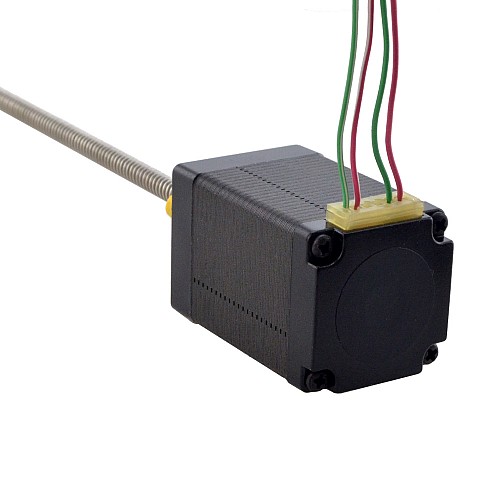 NEMA 11 External Acme Linear Stepper Motor 1.0A 46mm Stack Screw Lead 2.54mm(0.1) Lead Length 150mm - 11E18S1004GD5-150RS | StepperOnline CA