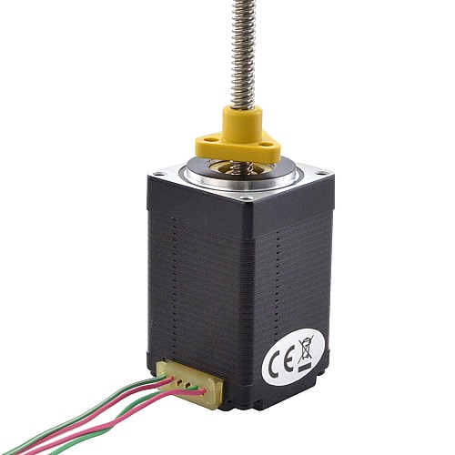 NEMA 11 External Acme Linear Stepper Motor 1.0A 46mm Stack Screw Lead 2.54mm(0.1) Lead Length 150mm - 11E18S1004GD5-150RS | StepperOnline CA