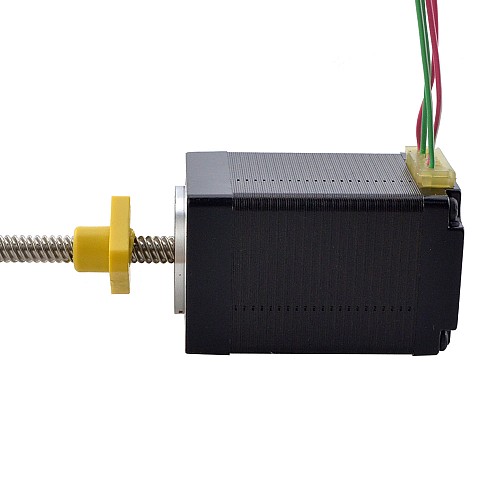 NEMA 11 External Acme Linear Stepper Motor 1.0A 46mm Stack Screw Lead 5.08mm(0.2) Lead Length 150mm - 11E18S1004HD5-150RS | StepperOnline CA NEMA 11 External Acme Linear Stepper Motor 1.0A 46mm Stack Screw Lead 5.08mm(0.2) Lead Length 150mm - 11E18S1004HD5-150RS | StepperOnline CA