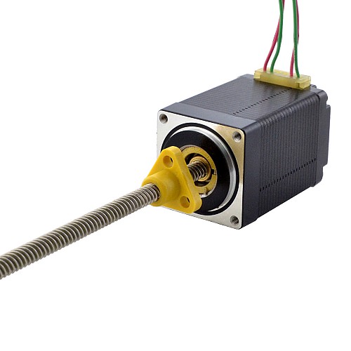 NEMA 11 External Acme Linear Stepper Motor 1.0A 46mm Stack Screw Lead 5.08mm(0.2) Lead Length 150mm - 11E18S1004HD5-150RS | StepperOnline CA NEMA 11 External Acme Linear Stepper Motor 1.0A 46mm Stack Screw Lead 5.08mm(0.2) Lead Length 150mm - 11E18S1004HD5-150RS | StepperOnline CA