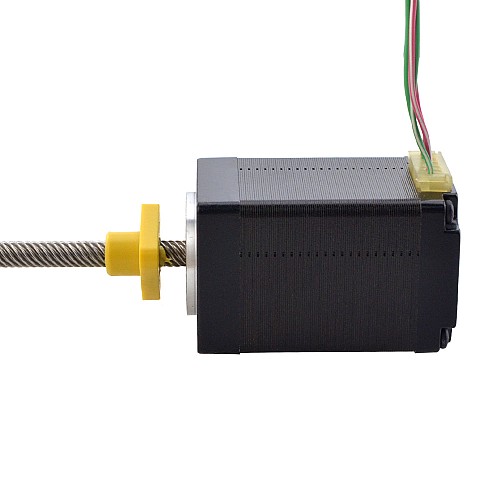 NEMA 11 External Acme Linear Stepper Motor 1.0A 46mm Stack Screw Lead 10.16mm(0.4) Lead Length 150mm - 11E18S1004ND5-150RS | StepperOnline CA