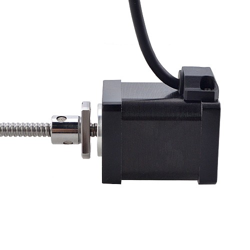 NEMA 14 External Ball Screw Linear Stepper Motor 1.5A 47mm Stack Screw Lead 2mm(0.07874) Lead Length 150mm - 14E19S1504BAM5-150RS | StepperOnline CA