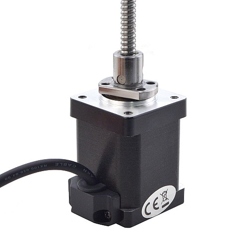 NEMA 14 External Ball Screw Linear Stepper Motor 1.5A 47mm Stack Screw Lead 2mm(0.07874) Lead Length 150mm - 14E19S1504BAM5-150RS | StepperOnline CA