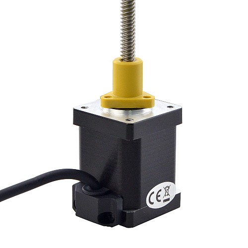 NEMA 14 External Acme Linear Stepper Motor 1.5A 47mm Stack Screw Lead 6.35mm(0.25) Lead Length 150mm - 14E19S1504RF5-150RS | StepperOnline CA