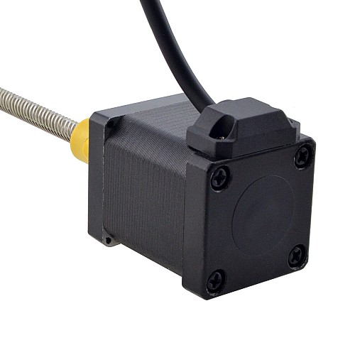 NEMA 14 External Acme Linear Stepper Motor 1.5A 47mm Stack Screw Lead 12.7mm(0.5) Lead Length 150mm - 14E19S1504WF5-150RS | StepperOnline CA NEMA 14 External Acme Linear Stepper Motor 1.5A 47mm Stack Screw Lead 12.7mm(0.5) Lead Length 150mm - 14E19S1504WF5-150RS | StepperOnline CA