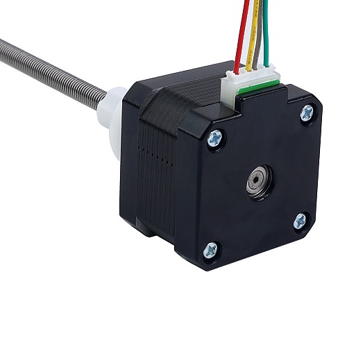 Nema 17 External 34mm Stack 0.4A Lead 2mm(0.07874) Length 200mm - 17E13S0404AF4-200RS | StepperOnline CA