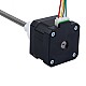 Nema 17 External 34mm Stack 0.4A Lead 2mm(0.07874) Length 200mm - 17E13S0404AF4-200RS | StepperOnline CA