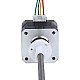 Nema 17 External 34mm Stack 0.4A Lead 2mm(0.07874) Length 200mm - 17E13S0404AF4-200RS | StepperOnline CA