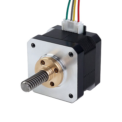 Nema 17 External 34mm Stack 0.4A Lead 8mm(0.31496") Length 32mm - 17E13S0404MB4-032RB | StepperOnline CA