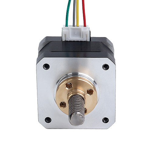 Nema 17 External 34mm Stack 0.4A Lead 8mm(0.31496") Length 32mm - 17E13S0404MB4-032RB | StepperOnline CA