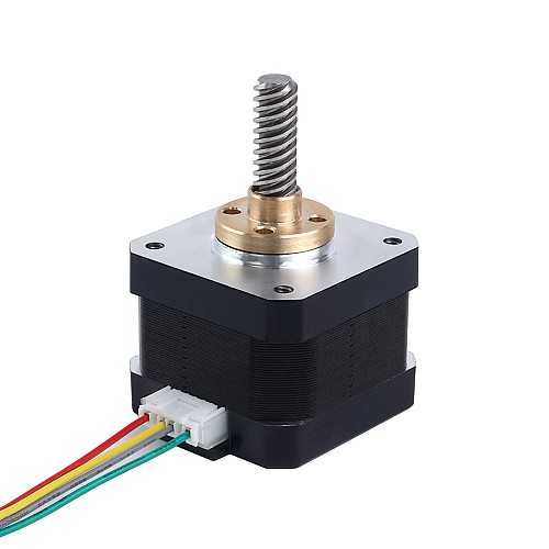 Nema 17 External 34mm Stack 0.4A Lead 8mm(0.31496") Length 32mm - 17E13S0404MB4-032RB | StepperOnline CA