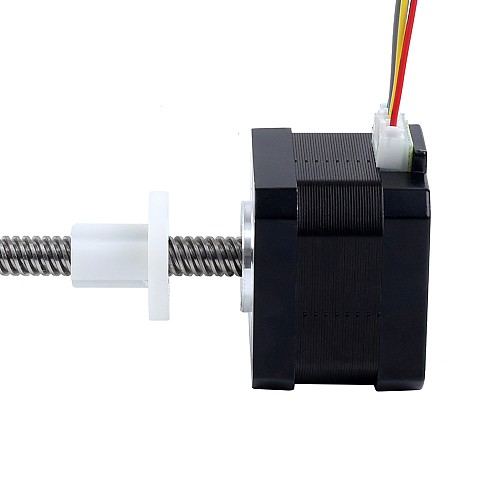 Nema 17 External 34mm Stack 0.4A Lead 8mm(0.31496") Length 150mm - 17E13S0404MB4-150RS | StepperOnline CA