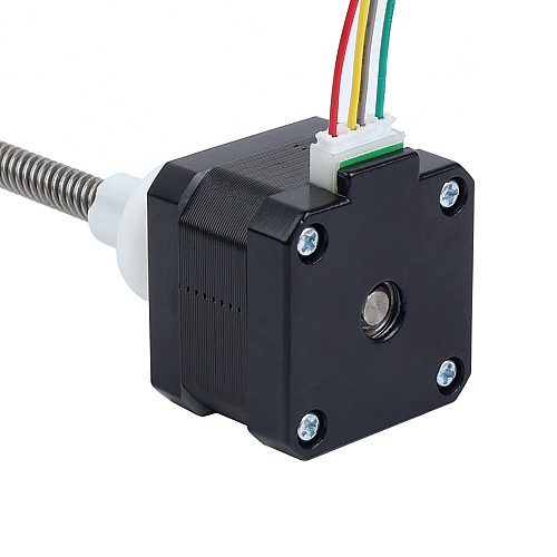 Nema 17 External 34mm Stack 0.4A Lead 8mm(0.31496) Length 200mm - 17E13S0404MB4-200RS | StepperOnline CA Nema 17 External 34mm Stack 0.4A Lead 8mm(0.31496) Length 200mm - 17E13S0404MB4-200RS | StepperOnline CA