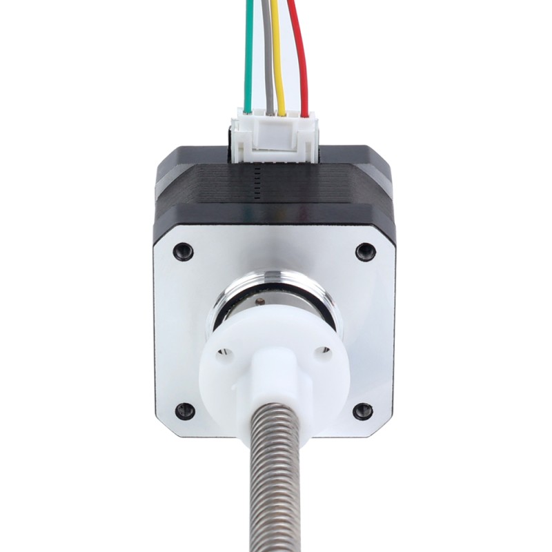Nema 17 External 34mm Stack 0.4A Lead 8mm(0.31496) Length 200mm - 17E13S0404MB4-200RS | StepperOnline CA