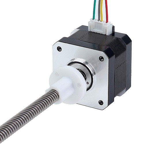 Nema 17 External 34mm Stack 0.4A Lead 8mm(0.31496) Length 300mm - 17E13S0404MB4-300RS | StepperOnline CA Nema 17 External 34mm Stack 0.4A Lead 8mm(0.31496) Length 300mm - 17E13S0404MB4-300RS | StepperOnline CA