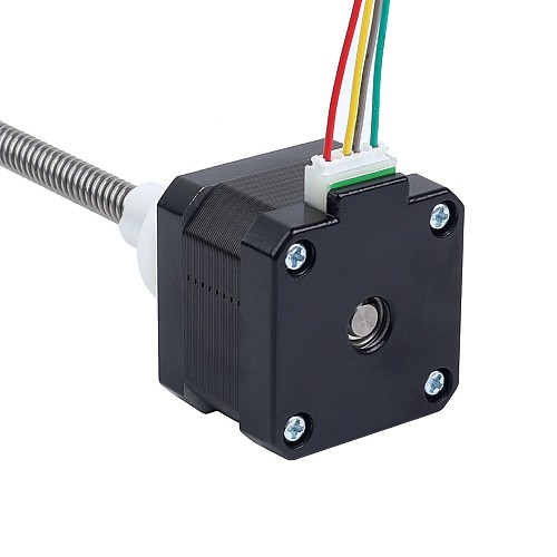 Nema 17 External 34mm Stack 0.4A Lead 8mm(0.31496) Length 300mm - 17E13S0404MB4-300RS | StepperOnline CA Nema 17 External 34mm Stack 0.4A Lead 8mm(0.31496) Length 300mm - 17E13S0404MB4-300RS | StepperOnline CA