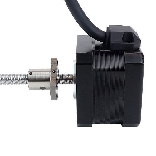 NEMA 17 External Ball Screw Linear Stepper Motor 1.5A 34mm Stack Screw Lead 2mm(0.07874) Lead Length 150mm - 17E13S1504BAM5-150RS | StepperOnline CA