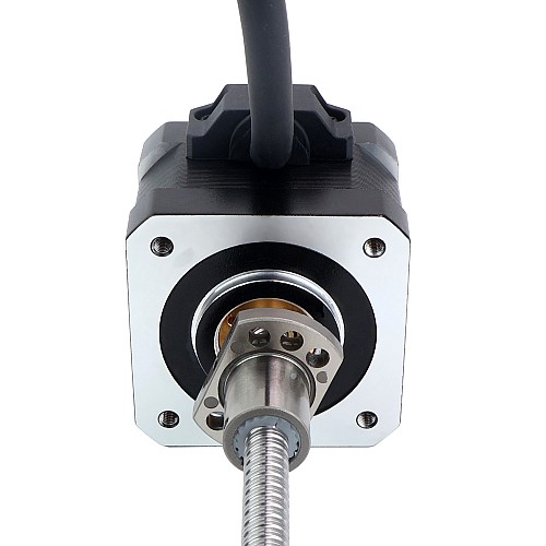 NEMA 17 External Ball Screw Linear Stepper Motor 1.5A 34mm Stack Screw Lead 2mm(0.07874) Lead Length 150mm - 17E13S1504BAM5-150RS | StepperOnline CA