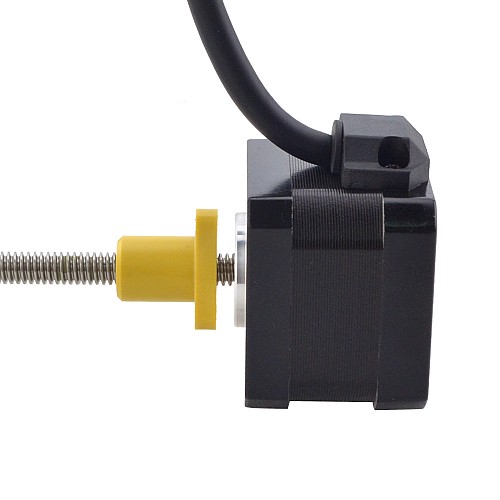 NEMA 17 External Acme Linear Stepper Motor 1.5A 34mm Stack Screw Lead 1.27mm(0.05) Lead Length 150mm - 17E13S1504FF5-150RS | StepperOnline CA