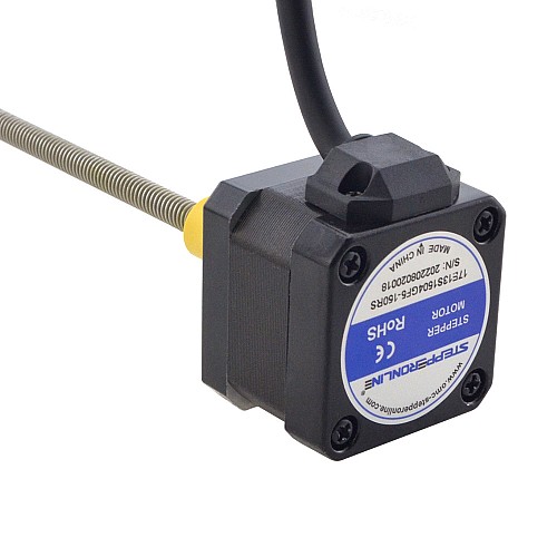 NEMA 17 External Acme Linear Stepper Motor 1.5A 34mm Stack Screw Lead 2.54mm(0.1) Lead Length 150mm - 17E13S1504GF5-150RS | StepperOnline CA NEMA 17 External Acme Linear Stepper Motor 1.5A 34mm Stack Screw Lead 2.54mm(0.1) Lead Length 150mm - 17E13S1504GF5-150RS | StepperOnline CA
