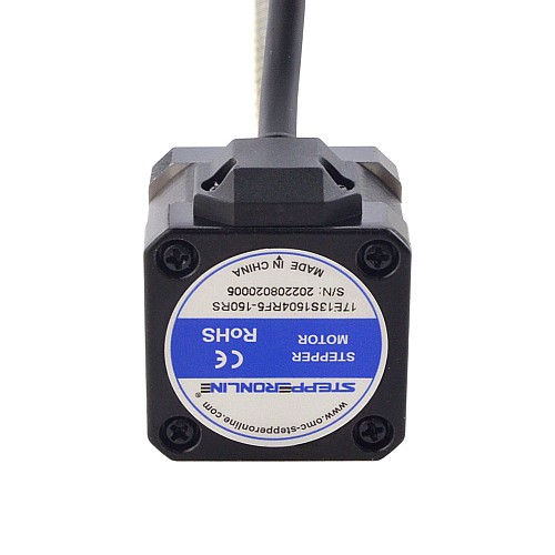 NEMA 17 External Acme Linear Stepper Motor 1.5A 34mm Stack Screw Lead 6.35mm(0.25) Lead Length 150mm - 17E13S1504RF5-150RS | StepperOnline CA