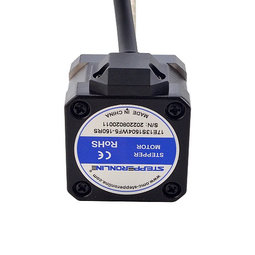 NEMA 17 External Acme Linear Stepper Motor 1.5A 34mm Stack Screw Lead 12.7mm(0.5) Lead Length 150mm - 17E13S1504WF5-150RS | StepperOnline CA NEMA 17 External Acme Linear Stepper Motor 1.5A 34mm Stack Screw Lead 12.7mm(0.5) Lead Length 150mm - 17E13S1504WF5-150RS | StepperOnline CA