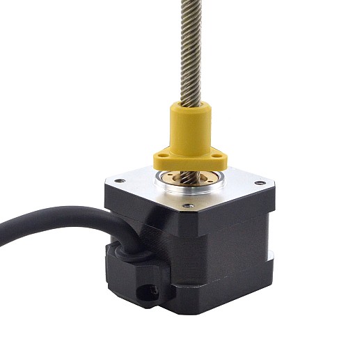 NEMA 17 External Acme Linear Stepper Motor 1.5A 34mm Stack Screw Lead 12.7mm(0.5) Lead Length 150mm - 17E13S1504WF5-150RS | StepperOnline CA NEMA 17 External Acme Linear Stepper Motor 1.5A 34mm Stack Screw Lead 12.7mm(0.5) Lead Length 150mm - 17E13S1504WF5-150RS | StepperOnline CA