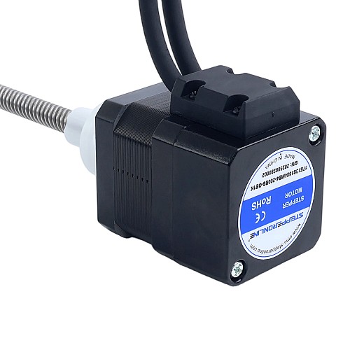 Nema 17 External 34mm Stack 1.68A Lead 8mm(0.31496") Length 200mm w/ Optical Incremental Encoder 1000PPR - 17E13S1684MB4-200RS-OE1K | StepperOnline CA