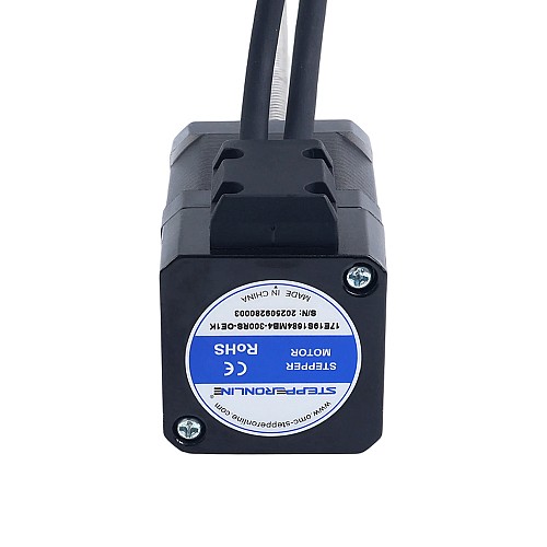 Nema 17 External Acme Linear Stepper Motor 1.68A 48mm Stack Screw Lead 8mm(0.31496") w/ Optical Incremental Encoder 1000PPR - 17E19S1684MB4-300RS-OE1K | StepperOnline CA