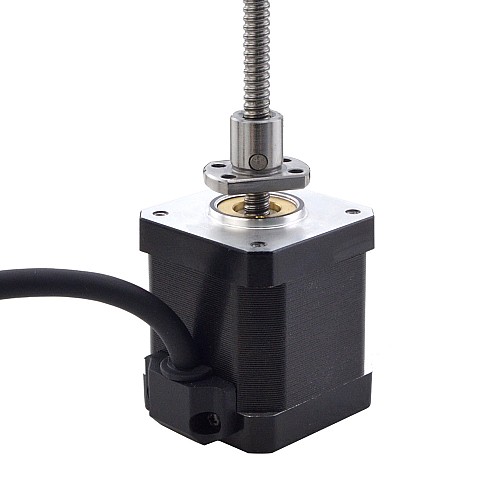 NEMA 17 External Ball Screw Linear Stepper Motor 2.5A 48mm Stack Screw Lead 2mm(0.07874) Lead Length 150mm - 17E19S2504BAM5-150RS | StepperOnline CA