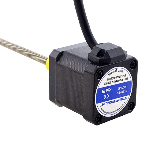 NEMA 17 External Acme Linear Stepper Motor 2.5A 48mm Stack Screw Lead 1.27mm(0.05) Lead Length 150mm - 17E19S2504FF5-150RS | StepperOnline CA NEMA 17 External Acme Linear Stepper Motor 2.5A 48mm Stack Screw Lead 1.27mm(0.05) Lead Length 150mm - 17E19S2504FF5-150RS | StepperOnline CA