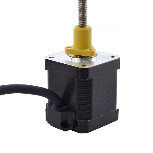 NEMA 17 External Acme Linear Stepper Motor 2.5A 48mm Stack Screw Lead 2.54mm(0.1) Lead Length 150mm - 17E19S2504GF5-150RS | StepperOnline CA