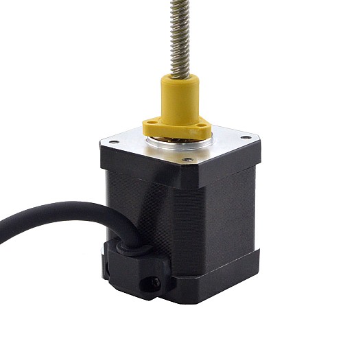 NEMA 17 External Acme Linear Stepper Motor 2.5A 48mm Stack Screw Lead 6.35mm(0.25) Lead Length 150mm - 17E19S2504RF5-150RS | StepperOnline CA