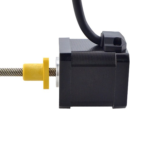 NEMA 17 External Acme Linear Stepper Motor 2.5A 48mm Stack Screw Lead 12.7mm(0.5) Lead Length 150mm - 17E19S2504WF5-150RS | StepperOnline CA NEMA 17 External Acme Linear Stepper Motor 2.5A 48mm Stack Screw Lead 12.7mm(0.5) Lead Length 150mm - 17E19S2504WF5-150RS | StepperOnline CA