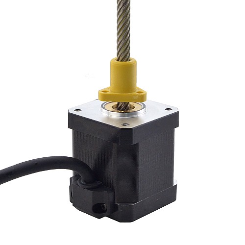 NEMA 17 External Acme Linear Stepper Motor 2.5A 48mm Stack Screw Lead 25.4mm(1) Lead Length 150mm - 17E19S2504YF5-150RS | StepperOnline CA