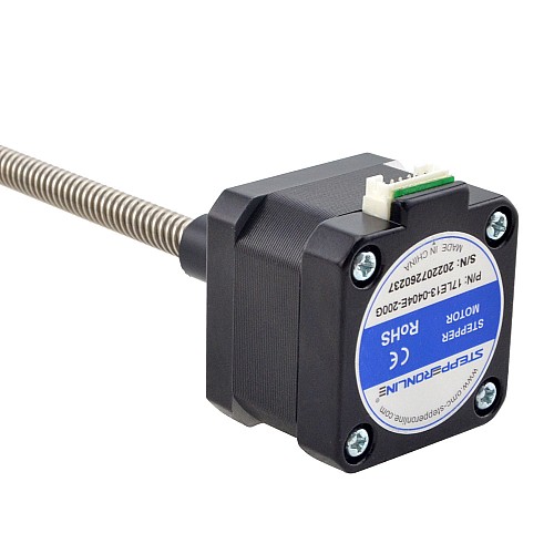 Nema 17 External 34mm Stack 0.4A Lead 8mm(0.31496) Length 200mm - 17LE13-0404E-200G | StepperOnline CA Nema 17 External 34mm Stack 0.4A Lead 8mm(0.31496) Length 200mm - 17LE13-0404E-200G | StepperOnline CA