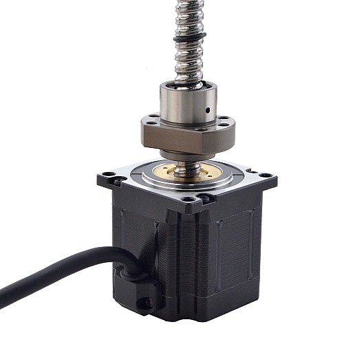 NEMA 23 External Ball Screw Linear Stepper Motor 3.0A 56mm Stack Screw Lead 5mm(0.1969) Lead Length 200mm - 23E22S3004BVL5-200RS | StepperOnline CA