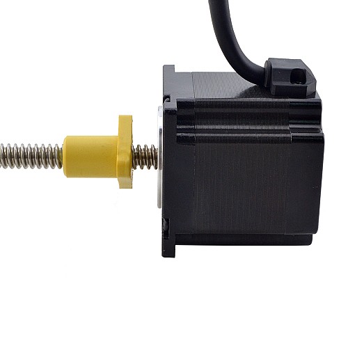 NEMA 23 External Acme Linear Stepper Motor 3.0A 56mm Stack Screw Lead 2.54mm(0.1) Lead Length 200mm - 23E22S3004GG5-200RS | StepperOnline CA