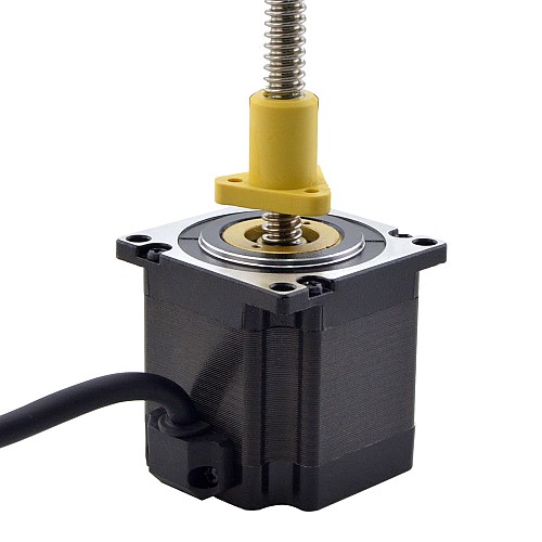 NEMA 23 External Acme Linear Stepper Motor 3.0A 56mm Stack Screw Lead 2.54mm(0.1) Lead Length 200mm - 23E22S3004GG5-200RS | StepperOnline CA
