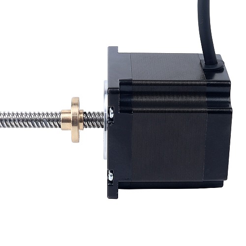 Nema 23 External 56mm Stack 3.0A Lead 8mm(0.31496) Length 150mm - 23E22S3004MB4-150RB | StepperOnline CA