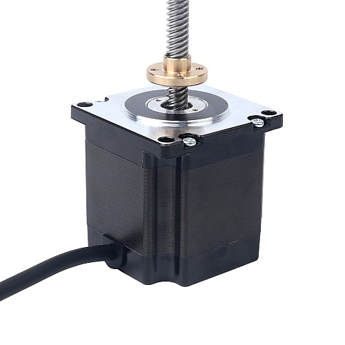 Nema 23 External 56mm Stack 3.0A Lead 8mm(0.31496) Length 150mm - 23E22S3004MB4-150RB | StepperOnline CA