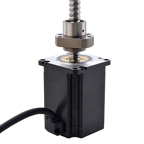 NEMA 23 External Ball Screw Linear Stepper Motor 4.0A 75mm Stack Screw Lead 5mm(0.1969) Lead Length 200mm - 23E30S4004BVL5-200RS | StepperOnline CA