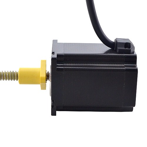 NEMA 23 External Acme Linear Stepper Motor 4.0A 76mm Stack Screw Lead 2.54mm(0.1) Lead Length 200mm - 23E30S4004GG5-200RS | StepperOnline CA NEMA 23 External Acme Linear Stepper Motor 4.0A 76mm Stack Screw Lead 2.54mm(0.1) Lead Length 200mm - 23E30S4004GG5-200RS | StepperOnline CA