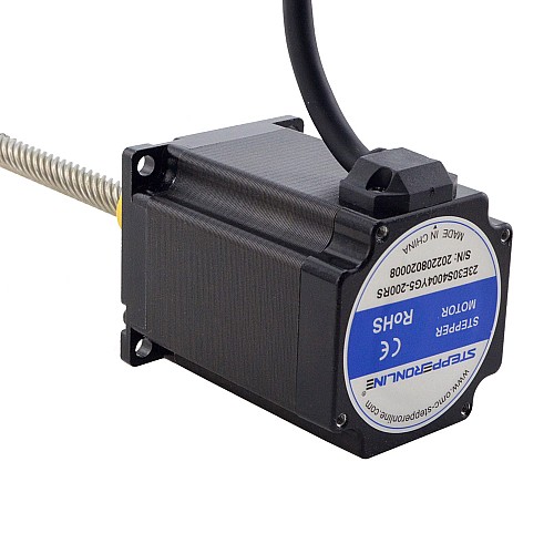 NEMA 23 External Acme Linear Stepper Motor 4.0A 76mm Stack Screw Lead 25.4mm(1) Lead Length 200mm - 23E30S4004YG5-200RS | StepperOnline CA NEMA 23 External Acme Linear Stepper Motor 4.0A 76mm Stack Screw Lead 25.4mm(1) Lead Length 200mm - 23E30S4004YG5-200RS | StepperOnline CA