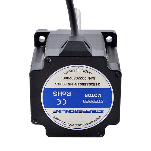 NEMA 34 External Ball Screw Linear Stepper Motor 4.5Nm(637.25oz.in) 5.5A 76mm Stack Screw Lead 10mm(0.3937) Lead Length 200mm - 34E30S5504B1Q5-200RS | StepperOnline CA