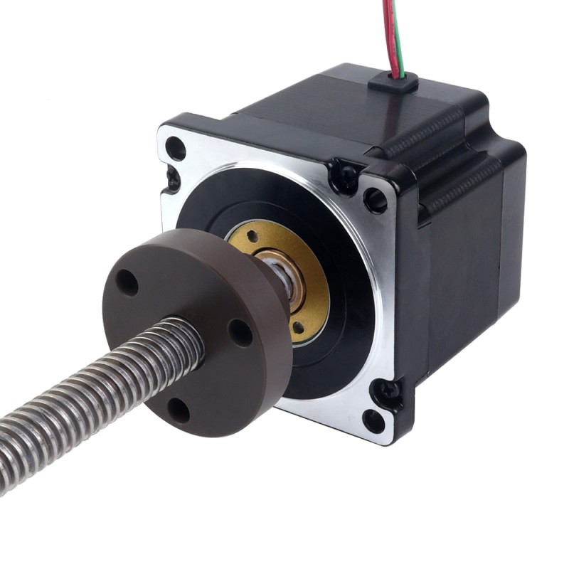 NEMA 34 External Acme Linear Stepper Motor 5.5A 76mm Stack Screw Lead 6.35mm(0.25) Lead Length 250mm - 34E31S5504RK5-250RS | StepperOnline CA
