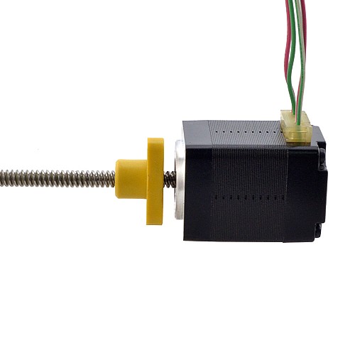 NEMA 8 External Trapezoidal Linear Stepper Motor 0.5A 30mm Stack Screw Lead 2mm(0.07874) Lead Length 100mm - 8E11S0504AC5-100RS | StepperOnline CA